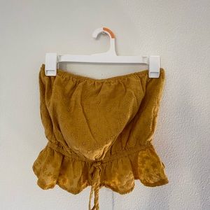 Ivy & Main Mustard Strapless Top